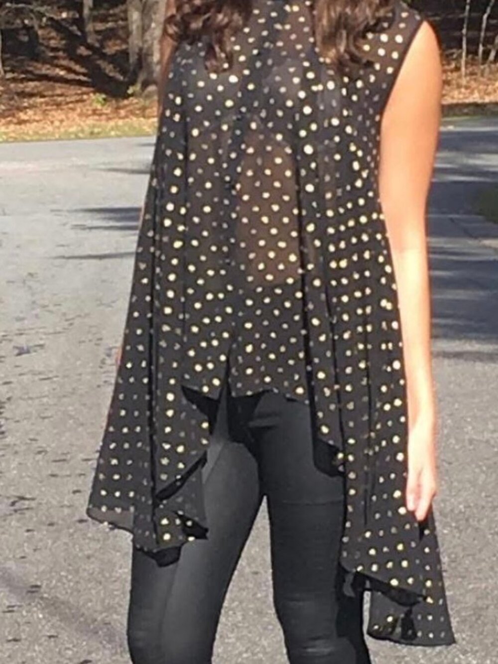 WHY Black & Gold Top